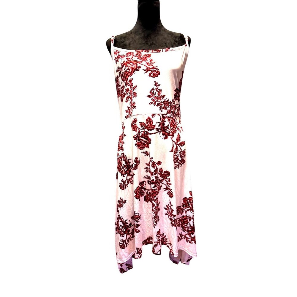 NYC Sleeveless 3X Plus Midi Dress Romantic Feminine Fairy Asymmetric Whimsy